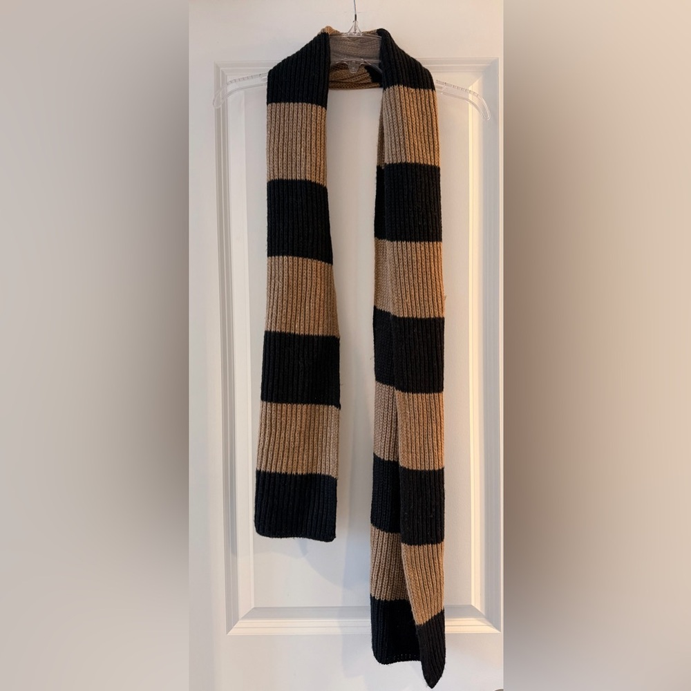 Striped Black and Tan Scarf